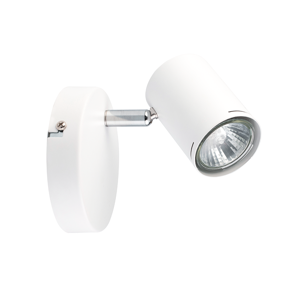 APLIQUE 1 LUZ BLANCO 1XGU10 11CM BLANCO C/CROMO U1021
